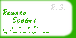 renato szopri business card